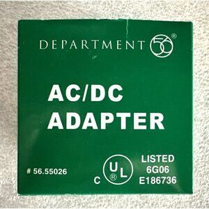 Department 56 AC/DC Adapter #55026 Triple Output Unit White Tested Comes In Box